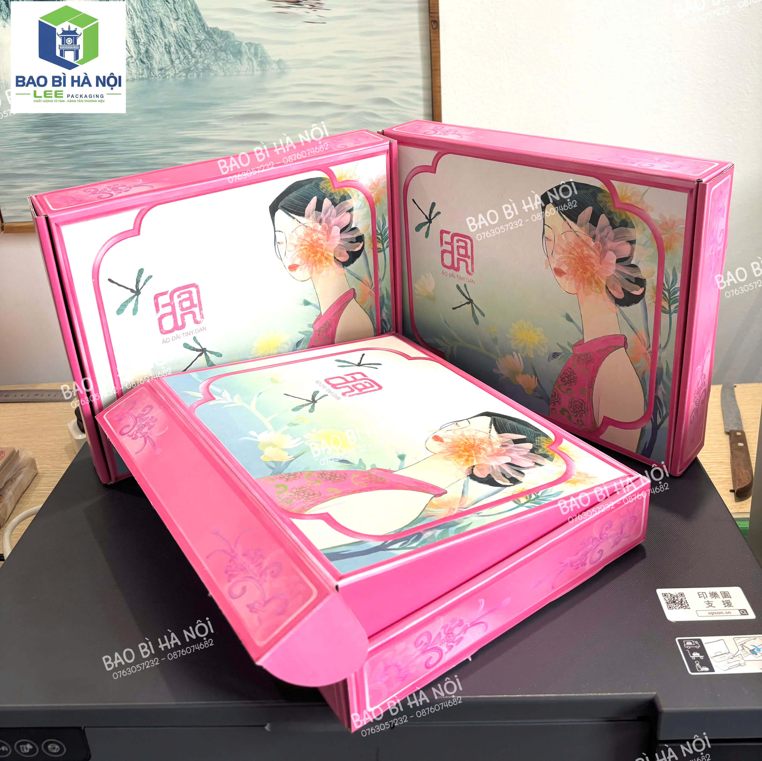 Hộp nắp gập thời trang đựng áo dài