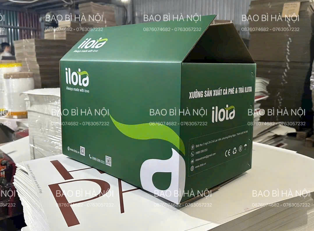 Hộp carton đựng cà phê, trà